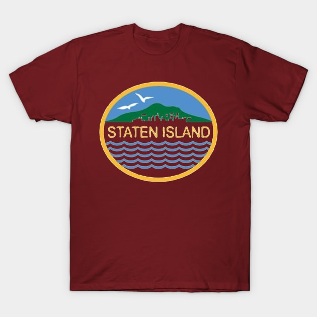 The Borough flag of Staten Island T-Shirt by mplusshift2